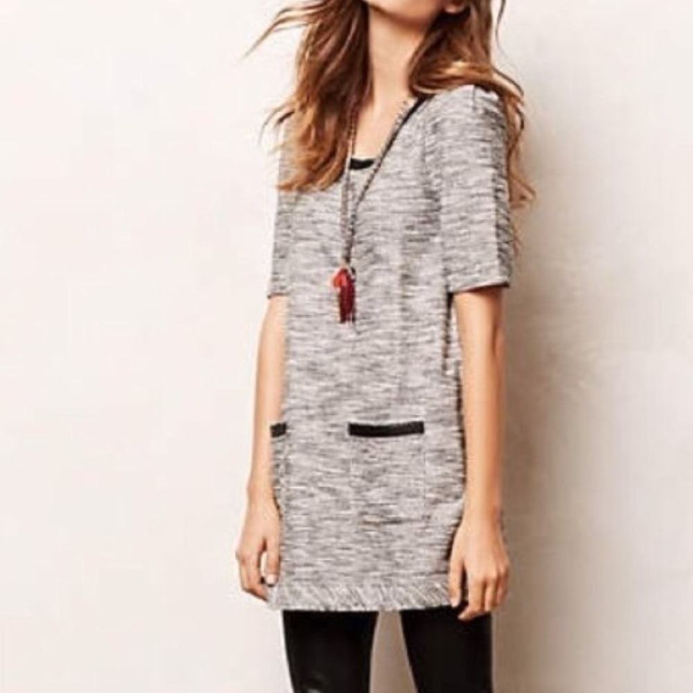 Postmark Anthropologie Leather Trimmed Tunic - Picture 2 of 6